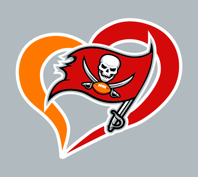 Tampa Bay Buccaneers Heart Logo iron on paper